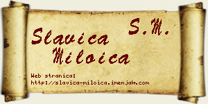 Slavica Miloica vizit kartica